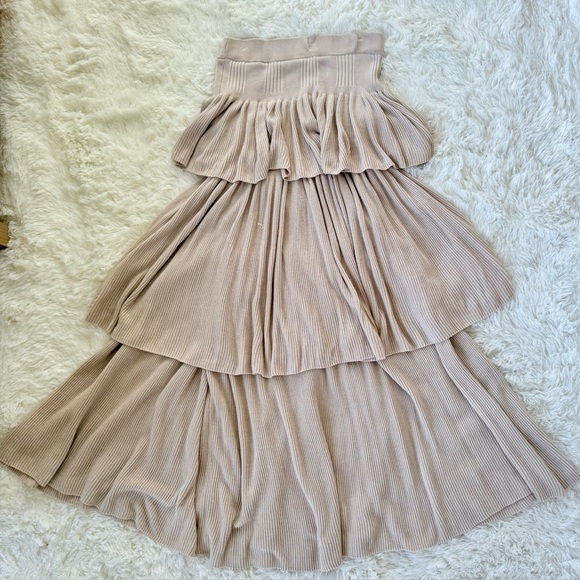 Free People Ruffle Knit Maxi, Size Small - Picture 5 of 6